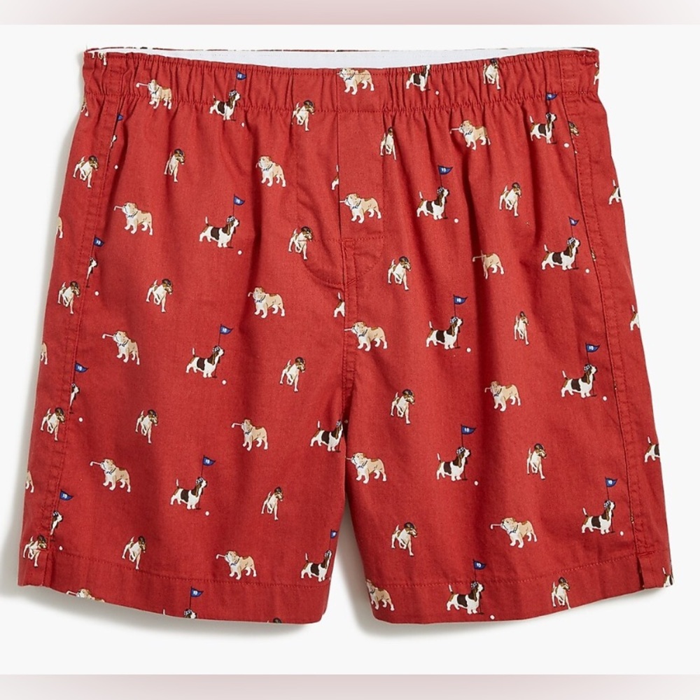 J. Crew Factory Golfing Dog Print Boxer Shorts Men’s Size Large 35-37